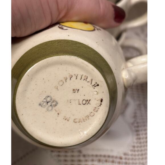 Poppytrail by Metlox Provincial Fruit Cup Mug Tea California USA Set of 6 - Picture 3 of 6